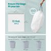 imageSONGMICS Trash Bags for 26Gallon 10 L Trash Cans Drawstring Kitchen Garbage Bags PreSeparated QuickDispense Box Liner Code R 2 Rolls 80 Count White UKRB011A0240 Count Pack of 4