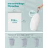 imageSONGMICS Trash Bags for 26Gallon 10 L Trash Cans Drawstring Kitchen Garbage Bags PreSeparated QuickDispense Box Liner Code R 2 Rolls 80 Count White UKRB011A0240 Count Pack of 4