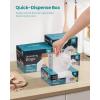 imageSONGMICS Trash Bags for 26Gallon 10 L Trash Cans Drawstring Kitchen Garbage Bags PreSeparated QuickDispense Box Liner Code R 2 Rolls 80 Count White UKRB011A0240 Count Pack of 2