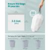imageSONGMICS Trash Bags for 26Gallon 10 L Trash Cans Drawstring Kitchen Garbage Bags PreSeparated QuickDispense Box Liner Code R 2 Rolls 80 Count White UKRB011A0240 Count Pack of 2