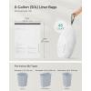 imageSONGMICS Trash Bags for 26Gallon 10 L Trash Cans Drawstring Kitchen Garbage Bags PreSeparated QuickDispense Box Liner Code R 2 Rolls 80 Count White UKRB011A0245 Count Pack of 1