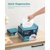 imageSONGMICS Trash Bags for 26Gallon 10 L Trash Cans Drawstring Kitchen Garbage Bags PreSeparated QuickDispense Box Liner Code R 2 Rolls 80 Count White UKRB011A0240 Count Pack of 4