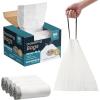 imageSONGMICS Trash Bags for 26Gallon 10 L Trash Cans Drawstring Kitchen Garbage Bags PreSeparated QuickDispense Box Liner Code R 2 Rolls 80 Count White UKRB011A0240 Count Pack of 4