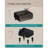 imageSONGMICS Foot Stool with Legs Small Footstool Ottoman LinenLook Fabric Seat with Thick Cushion for Living Room Bedroom Entryway 330 lb Weight Capacity Ink Black ULOM502B01Ink Black