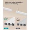 imageSONGMICS Clothes Rack Clothing Rack with Shelves Garment Racks Heavy Duty Double Rod Clothes Rack with 6 Hooks Clothes Storage and Display for Living Room Bedroom Ink Black UHSR109B01White