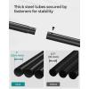 imageSONGMICS Clothes Rack Clothing Rack with Shelves Garment Racks Heavy Duty Double Rod Clothes Rack with 6 Hooks Clothes Storage and Display for Living Room Bedroom Ink Black UHSR109B01Black