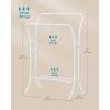 imageSONGMICS Clothes Rack Clothing Rack with Shelves Garment Racks Heavy Duty Double Rod Clothes Rack with 6 Hooks Clothes Storage and Display for Living Room Bedroom Ink Black UHSR109B01White