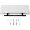 imageSONGMICS Floating Wall Shelf 157 Inches Set of 2 with Metal Bracket for Easy Installation Display Trinkets Picture Frames Potted Plants in The Living Room Entryway Bedroom White ULWS14WT2White