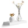 imageSONGMICS Floating Wall Shelf 157 Inches Set of 2 with Metal Bracket for Easy Installation Display Trinkets Picture Frames Potted Plants in The Living Room Entryway Bedroom White ULWS14WT2White