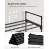 imageSONGMICS Shoe Rack 3Tier Shoe Storage Organizer Metal Shoe Shelf 12 to 15 Pairs Shoes Stackable Shoe Tower for Living Room Entryway Hallway Closet Black ULSA13BKBlack