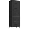 imageSONGMICS Dresser for Bedroom Chest of Drawers Nightstand Steel MDF 2 NonWoven Fabric Drawers Storage Organizer Unit Closet Entryway Ink Black and Ebony Black ULGS312B01SInk Black  Ebony Black