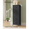 imageSONGMICS Dresser for Bedroom Chest of Drawers Nightstand Steel MDF 2 NonWoven Fabric Drawers Storage Organizer Unit Closet Entryway Ink Black and Ebony Black ULGS312B01SInk Black  Ebony Black