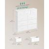 imageSONGMICS Dresser for Bedroom Chest of Drawers Steel MDF 9 NonWoven Fabric Drawers Storage Organizer Unit Closet Entryway Cloud White and Snow White LGS324W01S