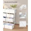 imageSONGMICS Dresser for Bedroom Chest of Drawers Steel MDF 9 NonWoven Fabric Drawers Storage Organizer Unit Closet Entryway Cloud White and Snow White LGS324W01S