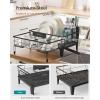 imageSONGMICS Dish Drying Rack Kitchen Dish Rack with Drainboard 360 Rotatable and Extendable Spout with Cutlery Holder 12222 x 165 x 79 Inches Ink Black UKCS552B01Ink Black