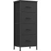 imageSONGMICS Dresser for Bedroom Chest of Drawers Nightstand Steel MDF 2 NonWoven Fabric Drawers Storage Organizer Unit Closet Entryway Rustic Brown and Ink Black ULGS312B02SInk Black  Ebony Black