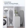 imageSONGMICS Ironing Board Foldable Iron Board Height Adjustable up to 35 Inches with 4 Layered Cover and Pad Iron Rest Hook Steel XLegs for Home Laundry Room Dorm Midnight Blue ULLB001Q01Dove Gray