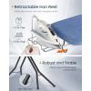 imageSONGMICS Ironing Board Foldable Iron Board Height Adjustable up to 35 Inches with 4 Layered Cover and Pad Iron Rest Hook Steel XLegs for Home Laundry Room Dorm Midnight Blue ULLB001Q01Midnight Blue