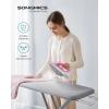 imageSONGMICS Ironing Board Foldable Iron Board Height Adjustable up to 35 Inches with 4 Layered Cover and Pad Iron Rest Hook Steel XLegs for Home Laundry Room Dorm Midnight Blue ULLB001Q01Dove Gray