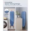imageSONGMICS Ironing Board Foldable Iron Board Height Adjustable up to 35 Inches with 4 Layered Cover and Pad Iron Rest Hook Steel XLegs for Home Laundry Room Dorm Midnight Blue ULLB001Q01Midnight Blue