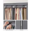 imageSONGMICS 2Column Wardrobe Closet and 4Column Clothes Storage Bundle 4 Hanging Rods and Shelves 4 Side Pockets Gray URYG094G02 and URYG02GY