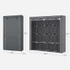 imageSONGMICS 2Column Wardrobe Closet and 4Column Wardrobe Closet Bundle 4 Hanging Rods and Shelves Large Capacity for Bedroom Living Room NonWoven Fabric Metal Frame Gray URYG094G02 and URYG84GY