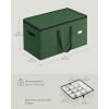 imageSONGMICS Christmas Ornament Storage Box Dual Zippers Stackable Christmas Storage Container with Lid 8 Trays 600D Oxford 3Inch 128 Slots Dove Gray URFB035G01Forest Green