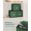 imageSONGMICS Christmas Ornament Storage Box Dual Zippers Stackable Christmas Storage Container with Lid 8 Trays 600D Oxford 3Inch 128 Slots Dove Gray URFB035G01Forest Green