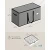 imageSONGMICS Christmas Ornament Storage Box Dual Zippers Stackable Christmas Storage Container with Lid 8 Trays 600D Oxford 3Inch 128 Slots Dove Gray URFB035G01Dove Gray