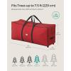 imageSONGMICS Christmas Tree Storage Bag with 16Inch Wheels Rolling Storage Bag up to 9 ft For Disassembled Holiday Tree LengthAdjustable Handles 600D Oxford Fabric Dove Gray URXS004G01Cherry Red
