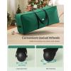 imageSONGMICS Christmas Tree Storage Bag with 16Inch Wheels Rolling Storage Bag up to 9 ft For Disassembled Holiday Tree LengthAdjustable Handles 600D Oxford Fabric Dove Gray URXS004G01Forest Green