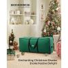 imageSONGMICS Christmas Tree Storage Bag with 16Inch Wheels Rolling Storage Bag up to 9 ft For Disassembled Holiday Tree LengthAdjustable Handles 600D Oxford Fabric Dove Gray URXS004G01Forest Green