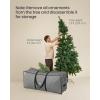 imageSONGMICS Christmas Tree Storage Bag with 16Inch Wheels Rolling Storage Bag up to 9 ft For Disassembled Holiday Tree LengthAdjustable Handles 600D Oxford Fabric Dove Gray URXS004G01Dove Gray