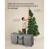 imageSONGMICS Christmas Tree Storage Bag with 16Inch Wheels Rolling Storage Bag up to 9 ft For Disassembled Holiday Tree LengthAdjustable Handles 600D Oxford Fabric Dove Gray URXS004G01Dove Gray