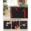 imageSONGMICS Christmas Tree Storage Bag with 16Inch Wheels Rolling Storage Bag up to 9 ft For Disassembled Holiday Tree LengthAdjustable Handles 600D Oxford Fabric Dove Gray URXS004G01Ink Black