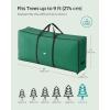 imageSONGMICS Christmas Tree Storage Bag with 16Inch Wheels Rolling Storage Bag up to 9 ft For Disassembled Holiday Tree LengthAdjustable Handles 600D Oxford Fabric Dove Gray URXS004G01Forest Green