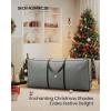 imageSONGMICS Christmas Tree Storage Bag with 16Inch Wheels Rolling Storage Bag up to 9 ft For Disassembled Holiday Tree LengthAdjustable Handles 600D Oxford Fabric Dove Gray URXS004G01Dove Gray
