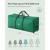 imageSONGMICS Christmas Tree Storage Bag with 16Inch Wheels Rolling Storage Bag up to 9 ft For Disassembled Holiday Tree LengthAdjustable Handles 600D Oxford Fabric Dove Gray URXS004G01Forest Green