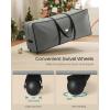 imageSONGMICS Christmas Tree Storage Bag with 16Inch Wheels Rolling Storage Bag up to 9 ft For Disassembled Holiday Tree LengthAdjustable Handles 600D Oxford Fabric Dove Gray URXS004G01Dove Gray