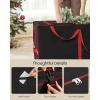 imageSONGMICS Christmas Tree Storage Bag with 16Inch Wheels Rolling Storage Bag up to 9 ft For Disassembled Holiday Tree LengthAdjustable Handles 600D Oxford Fabric Dove Gray URXS004G01Ink Black
