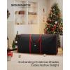 imageSONGMICS Christmas Tree Storage Bag with 16Inch Wheels Rolling Storage Bag up to 9 ft For Disassembled Holiday Tree LengthAdjustable Handles 600D Oxford Fabric Dove Gray URXS004G01Ink Black