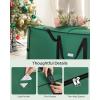imageSONGMICS Christmas Tree Storage Bag with 16Inch Wheels Rolling Storage Bag up to 9 ft For Disassembled Holiday Tree LengthAdjustable Handles 600D Oxford Fabric Dove Gray URXS004G01Forest Green