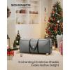 imageSONGMICS Christmas Tree Storage Bag with 16Inch Wheels Rolling Storage Bag up to 9 ft For Disassembled Holiday Tree LengthAdjustable Handles 600D Oxford Fabric Dove Gray URXS004G01Dove Gray