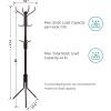 imageSONGMICS Coat Rack Freestanding Metal Coat Rack Stand with 12 Hooks and 3 Legs Coat Tree Coffee Brown URCR18Z