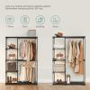 imageSONGMICS Freestanding Closet Organizer Bundle with Storage Cubes Portable Wardrobe Set with 2 Hanging Rods and 6 NonWoven Fabric Bins Black and Black URYG24BK and UROB026B01