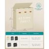 imageSONGMICS 422 Gallon 160 L Laundry Hamper 3Compartment Laundry Basket Sorter with Lid Labels Removable Liner Bags for Bedroom Ink Black URLH013B01Cream White