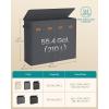 imageSONGMICS 422 Gallon 160 L Laundry Hamper 3Compartment Laundry Basket Sorter with Lid Labels Removable Liner Bags for Bedroom Ink Black URLH013B01Dark Gray