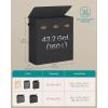 imageSONGMICS 422 Gallon 160 L Laundry Hamper 3Compartment Laundry Basket Sorter with Lid Labels Removable Liner Bags for Bedroom Ink Black URLH013B01Ink Black