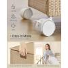 imageSONGMICS HOME Laundry Hamper with 3 Section Large 140 L Rolling Laundry Basket with Wheels Rattan Clothes Basket with Lid Removable Liner with Handles Natural Beige and Matte White ULCB602N01Natural Beige  Matte White