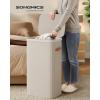 imageSONGMICS Laundry Basket 264 Gal Laundry Hamper Easy Assembly with Lid and Handles Removable Liner 165 x 126 x 295 Inches Cappuccino Beige ULCB811LH01Cappuccino Beige